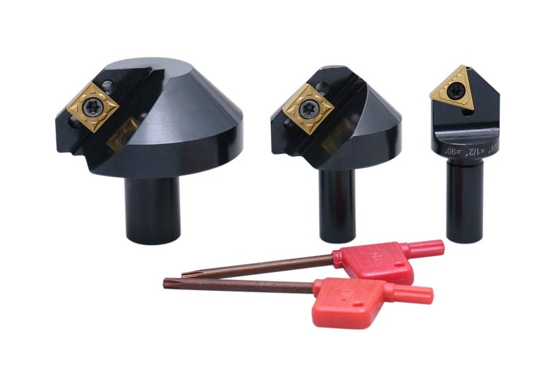 Accusize Industrial Tools 1/4'', 1/2'' and 1-1/4'' 90 Degree Indexable Carbide Countersinks, 0046-0990 - Image 2